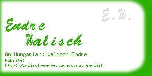 endre walisch business card